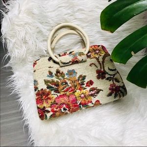RARE vintage needlepoint handbag